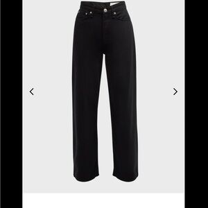 Rag & Bone Black Logan Featherweight Wide Leg Jeans 24